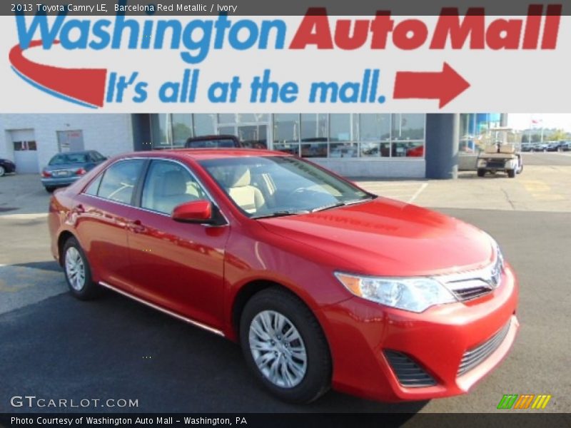 Barcelona Red Metallic / Ivory 2013 Toyota Camry LE