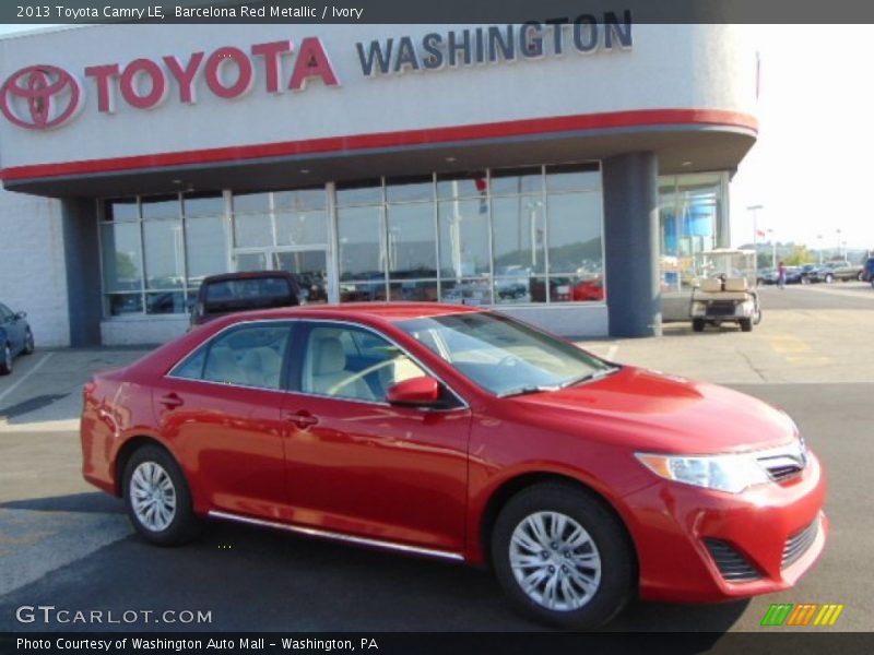 Barcelona Red Metallic / Ivory 2013 Toyota Camry LE