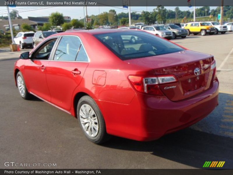 Barcelona Red Metallic / Ivory 2013 Toyota Camry LE
