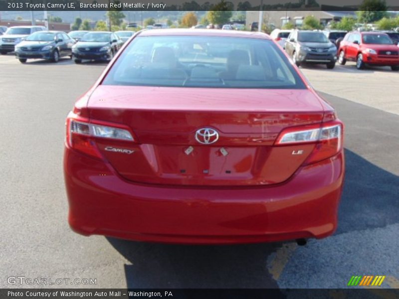 Barcelona Red Metallic / Ivory 2013 Toyota Camry LE