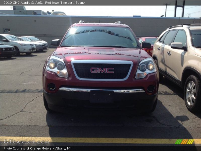 Red Jewel Tintcoat / Ebony 2010 GMC Acadia SL AWD