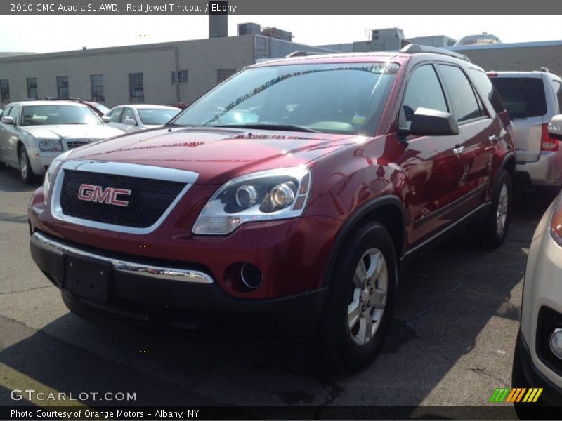 Red Jewel Tintcoat / Ebony 2010 GMC Acadia SL AWD