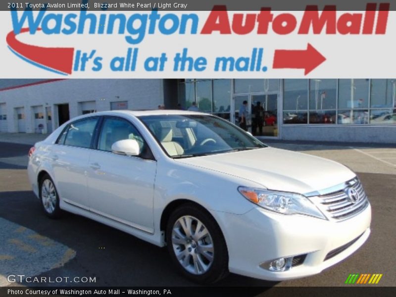 Blizzard White Pearl / Light Gray 2011 Toyota Avalon Limited