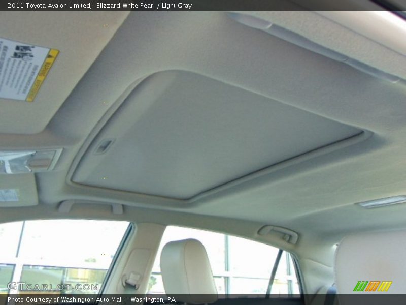 Blizzard White Pearl / Light Gray 2011 Toyota Avalon Limited