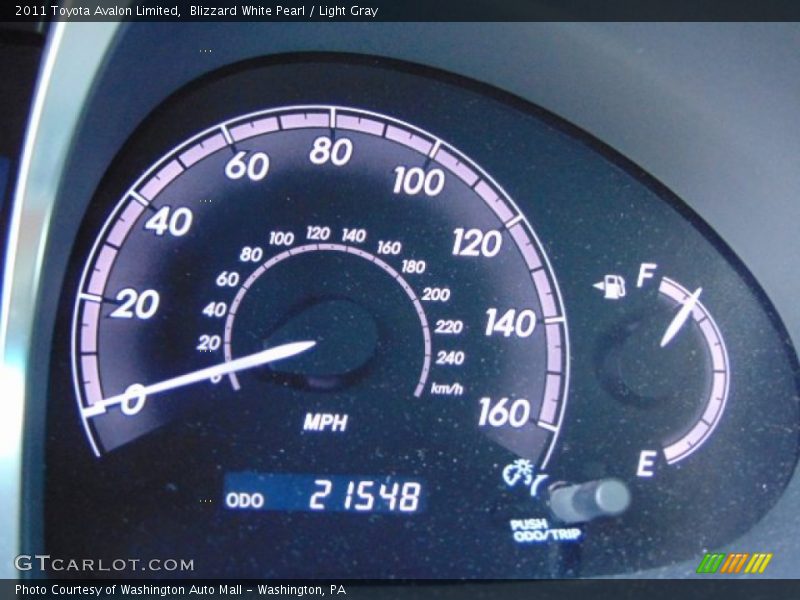 Blizzard White Pearl / Light Gray 2011 Toyota Avalon Limited
