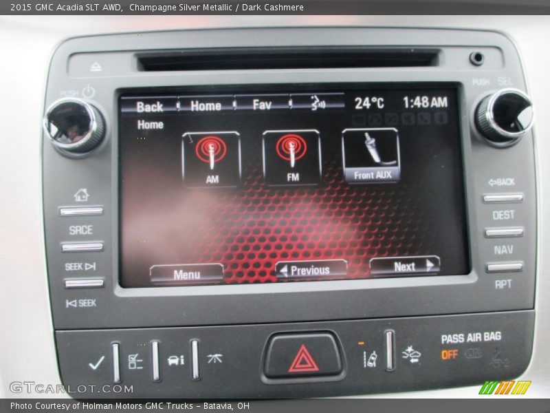 Champagne Silver Metallic / Dark Cashmere 2015 GMC Acadia SLT AWD
