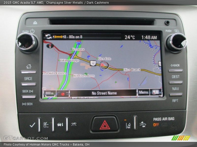 Champagne Silver Metallic / Dark Cashmere 2015 GMC Acadia SLT AWD