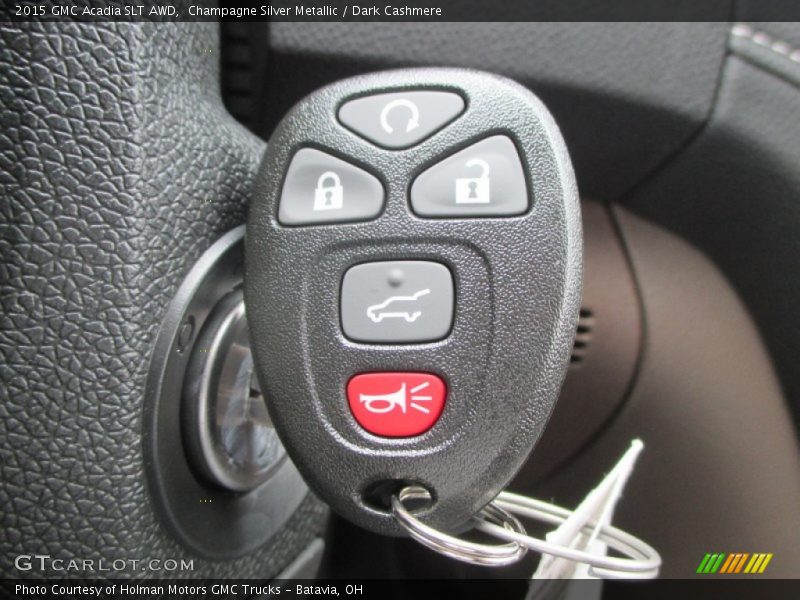 Champagne Silver Metallic / Dark Cashmere 2015 GMC Acadia SLT AWD