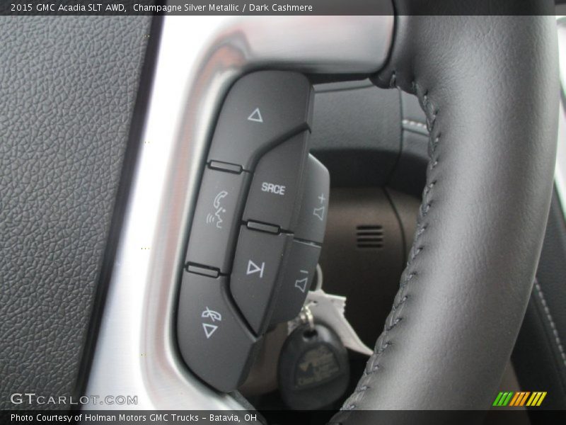 Champagne Silver Metallic / Dark Cashmere 2015 GMC Acadia SLT AWD