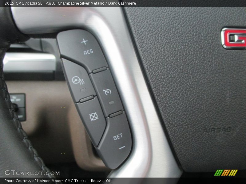 Champagne Silver Metallic / Dark Cashmere 2015 GMC Acadia SLT AWD