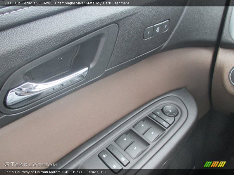 Champagne Silver Metallic / Dark Cashmere 2015 GMC Acadia SLT AWD