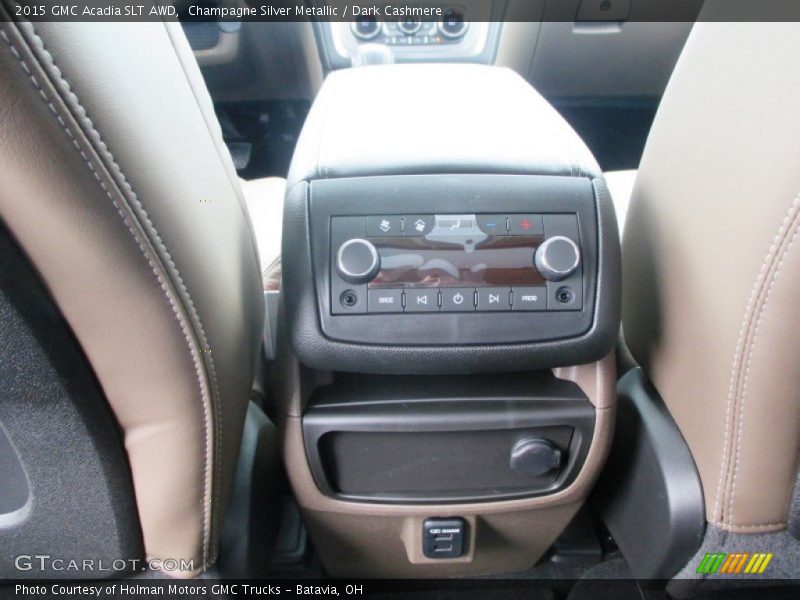 Champagne Silver Metallic / Dark Cashmere 2015 GMC Acadia SLT AWD