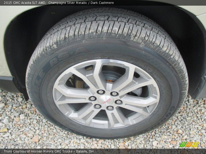 Champagne Silver Metallic / Dark Cashmere 2015 GMC Acadia SLT AWD