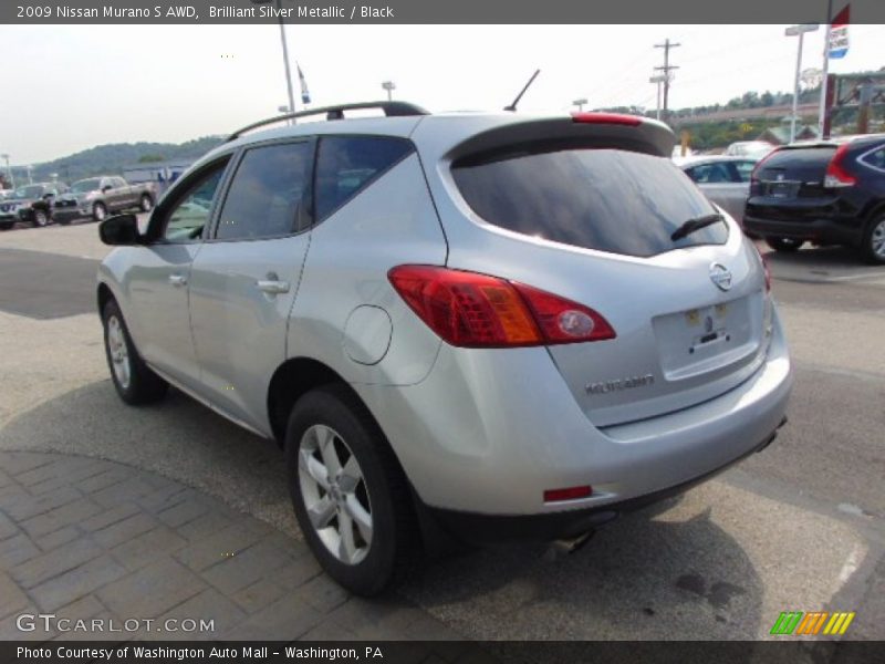 Brilliant Silver Metallic / Black 2009 Nissan Murano S AWD