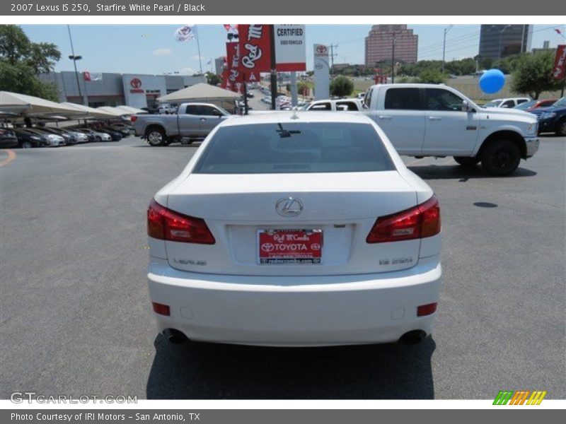 Starfire White Pearl / Black 2007 Lexus IS 250