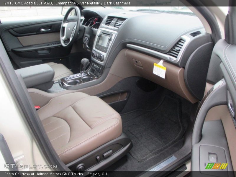 Champagne Silver Metallic / Dark Cashmere 2015 GMC Acadia SLT AWD