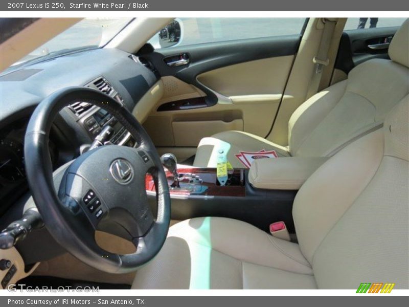 Starfire White Pearl / Black 2007 Lexus IS 250