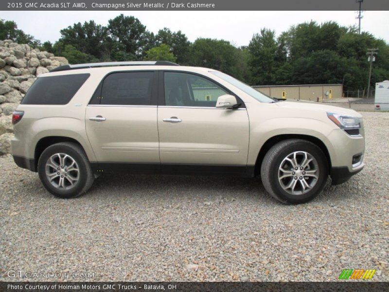 Champagne Silver Metallic / Dark Cashmere 2015 GMC Acadia SLT AWD
