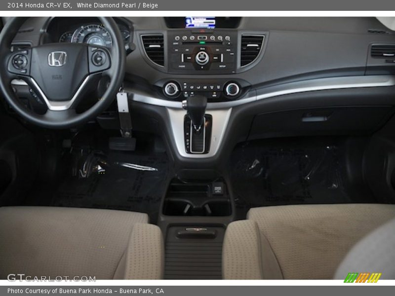 White Diamond Pearl / Beige 2014 Honda CR-V EX