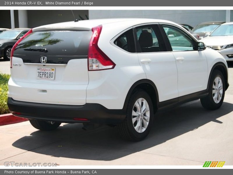 White Diamond Pearl / Beige 2014 Honda CR-V EX