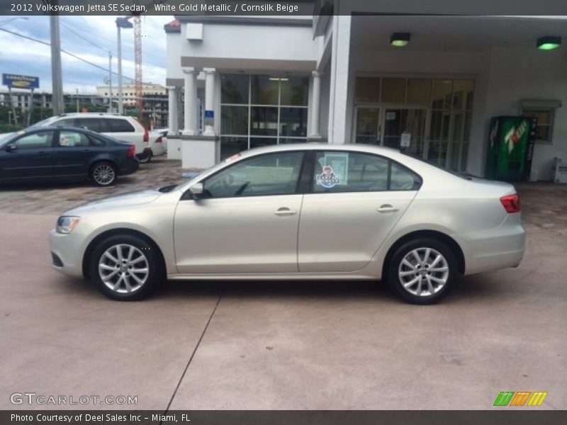 White Gold Metallic / Cornsilk Beige 2012 Volkswagen Jetta SE Sedan