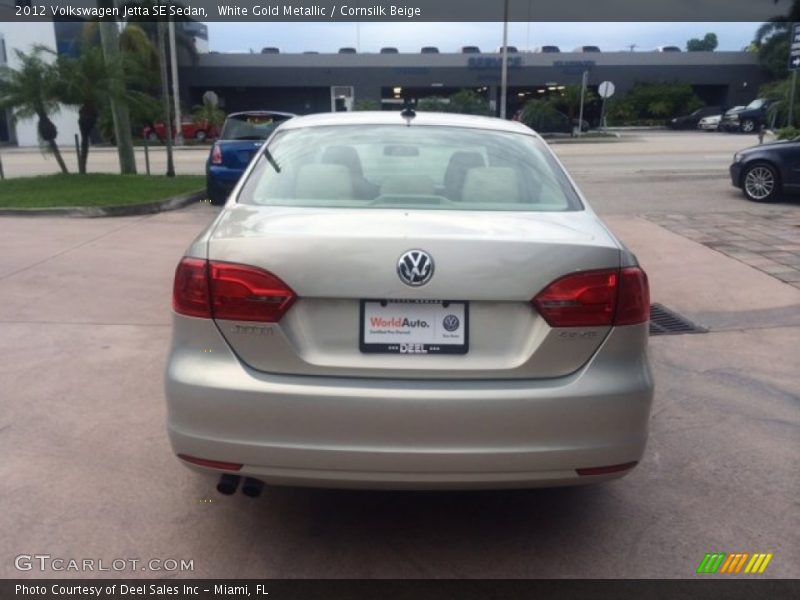 White Gold Metallic / Cornsilk Beige 2012 Volkswagen Jetta SE Sedan