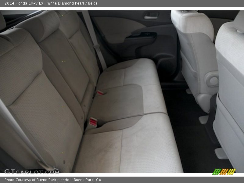 White Diamond Pearl / Beige 2014 Honda CR-V EX