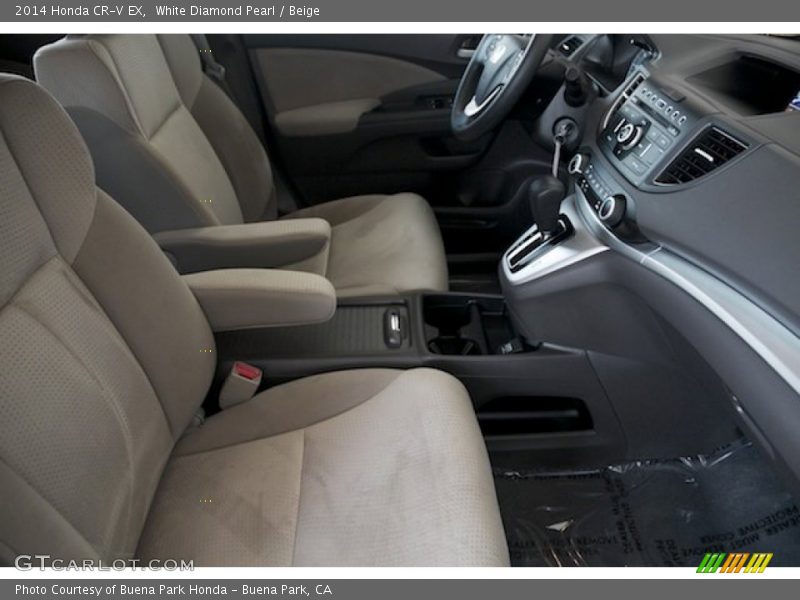White Diamond Pearl / Beige 2014 Honda CR-V EX