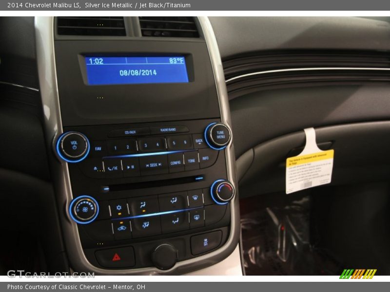 Silver Ice Metallic / Jet Black/Titanium 2014 Chevrolet Malibu LS