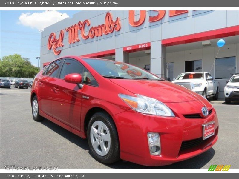 Barcelona Red Metallic / Misty Gray 2010 Toyota Prius Hybrid III