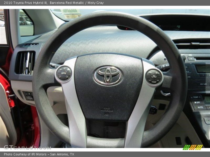Barcelona Red Metallic / Misty Gray 2010 Toyota Prius Hybrid III