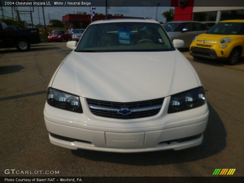 White / Neutral Beige 2004 Chevrolet Impala LS