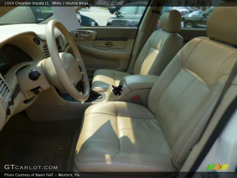White / Neutral Beige 2004 Chevrolet Impala LS