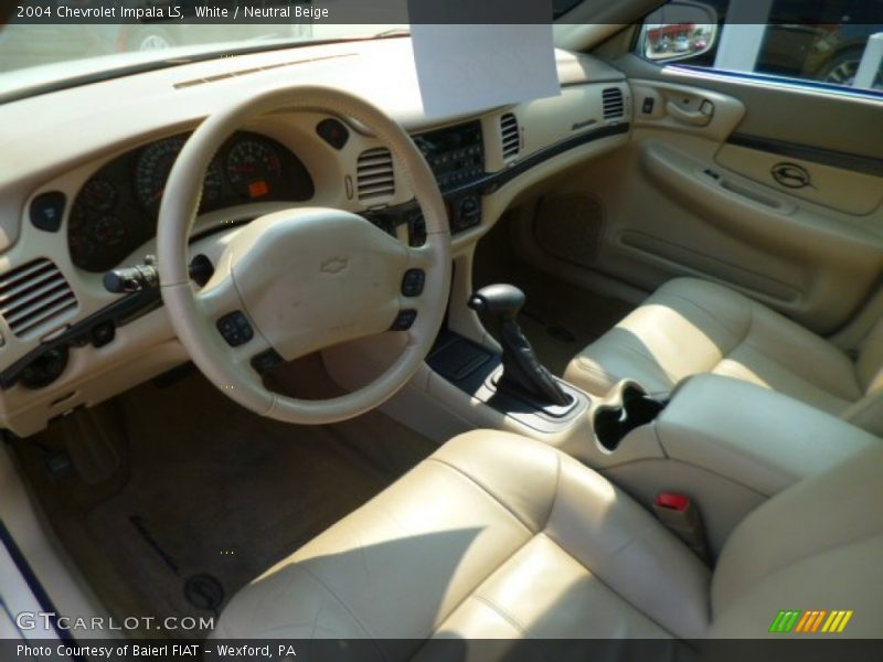 White / Neutral Beige 2004 Chevrolet Impala LS