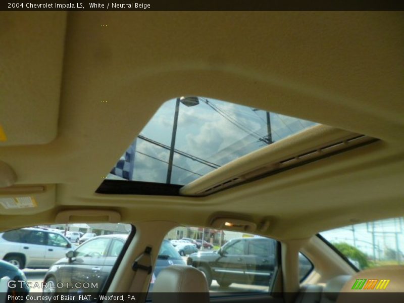 White / Neutral Beige 2004 Chevrolet Impala LS
