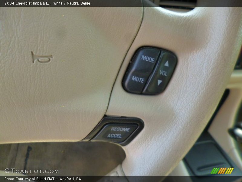 White / Neutral Beige 2004 Chevrolet Impala LS