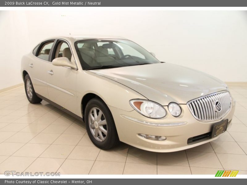 Gold Mist Metallic / Neutral 2009 Buick LaCrosse CX