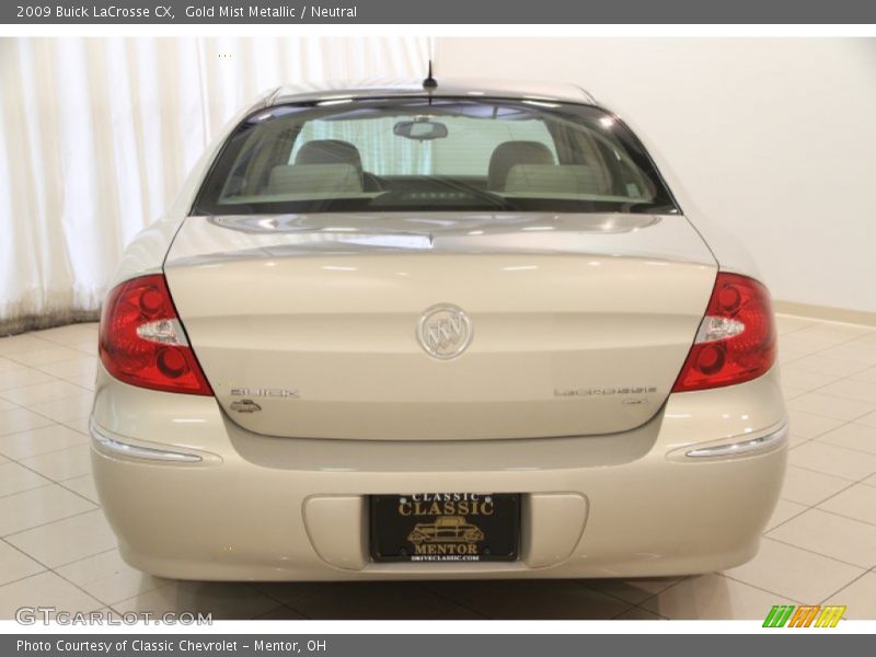 Gold Mist Metallic / Neutral 2009 Buick LaCrosse CX