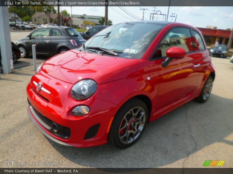 Rosso (Red) / Sport Nero/Grigio/Nero (Black/Gray/Black) 2013 Fiat 500 Turbo