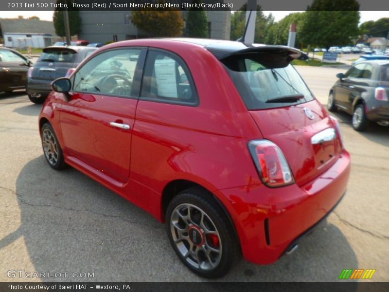 Rosso (Red) / Sport Nero/Grigio/Nero (Black/Gray/Black) 2013 Fiat 500 Turbo