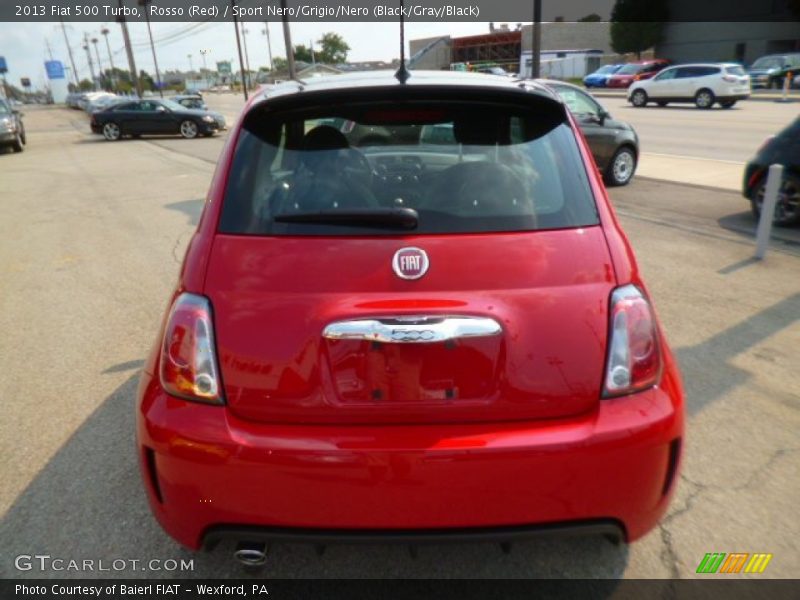 Rosso (Red) / Sport Nero/Grigio/Nero (Black/Gray/Black) 2013 Fiat 500 Turbo