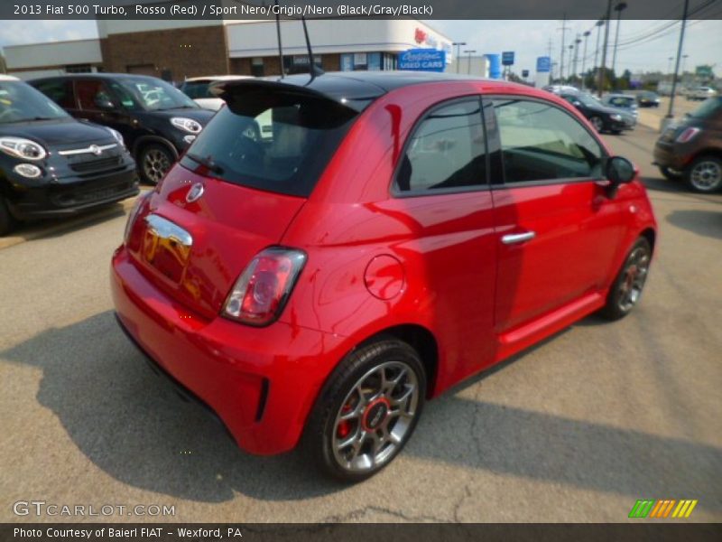 Rosso (Red) / Sport Nero/Grigio/Nero (Black/Gray/Black) 2013 Fiat 500 Turbo