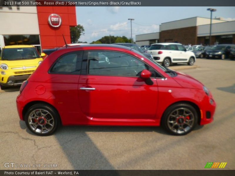 Rosso (Red) / Sport Nero/Grigio/Nero (Black/Gray/Black) 2013 Fiat 500 Turbo