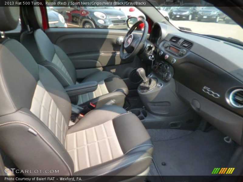 Rosso (Red) / Sport Nero/Grigio/Nero (Black/Gray/Black) 2013 Fiat 500 Turbo