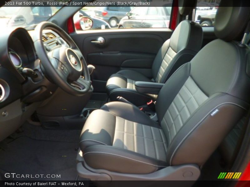 Rosso (Red) / Sport Nero/Grigio/Nero (Black/Gray/Black) 2013 Fiat 500 Turbo