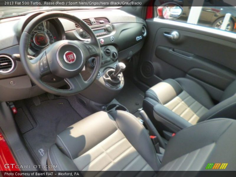 Rosso (Red) / Sport Nero/Grigio/Nero (Black/Gray/Black) 2013 Fiat 500 Turbo