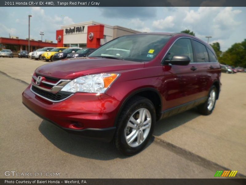 Tango Red Pearl / Gray 2011 Honda CR-V EX 4WD