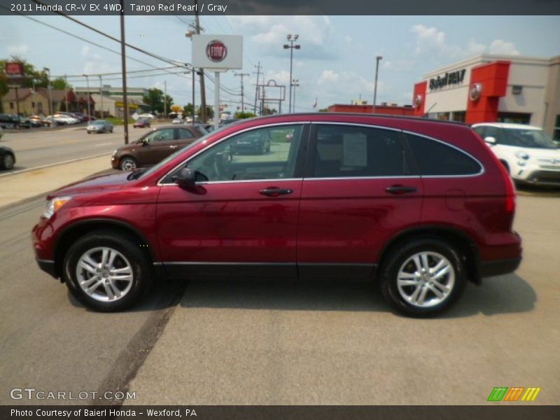 Tango Red Pearl / Gray 2011 Honda CR-V EX 4WD