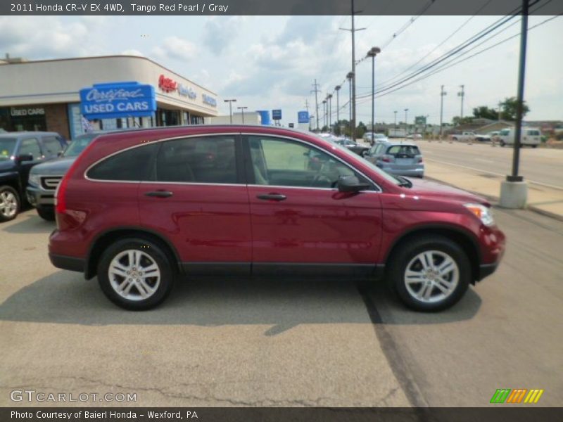 Tango Red Pearl / Gray 2011 Honda CR-V EX 4WD