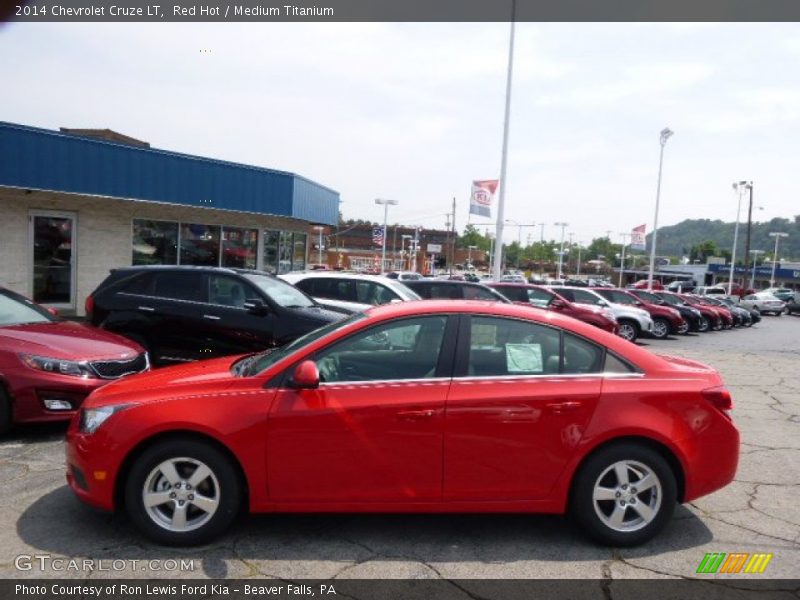 Red Hot / Medium Titanium 2014 Chevrolet Cruze LT